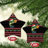 Merry Fishmas Christmas Ceramic Ornament Xmas Holiday Patterns - Wonder Print Shop