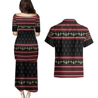 Merry Fishmas Christmas Couples Matching Puletasi and Hawaiian Shirt Xmas Holiday Patterns - Wonder Print Shop