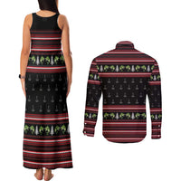 Merry Fishmas Christmas Couples Matching Tank Maxi Dress and Long Sleeve Button Shirt Xmas Holiday Patterns - Wonder Print Shop