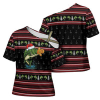 Merry Fishmas Christmas Cross Shoulder Shirt Xmas Holiday Patterns - Wonder Print Shop