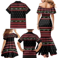 Merry Fishmas Christmas Family Matching Mermaid Dress and Hawaiian Shirt Xmas Holiday Patterns - Wonder Print Shop