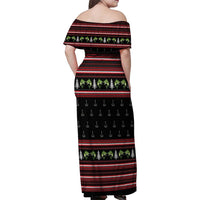 Merry Fishmas Christmas Family Matching Off Shoulder Maxi Dress and Hawaiian Shirt Xmas Holiday Patterns - Wonder Print Shop