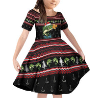 Merry Fishmas Christmas Family Matching Off Shoulder Short Dress and Hawaiian Shirt Xmas Holiday Patterns - Wonder Print Shop