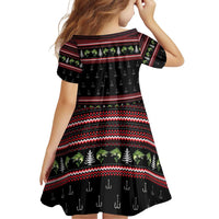 Merry Fishmas Christmas Family Matching Off Shoulder Short Dress and Hawaiian Shirt Xmas Holiday Patterns - Wonder Print Shop