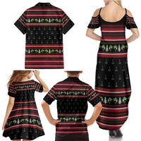 Merry Fishmas Christmas Family Matching Summer Maxi Dress and Hawaiian Shirt Xmas Holiday Patterns - Wonder Print Shop