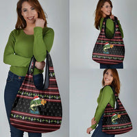 Merry Fishmas Christmas Grocery Bag Xmas Holiday Patterns - Wonder Print Shop