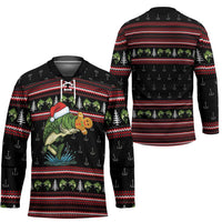 Merry Fishmas Christmas Hockey Jersey Xmas Holiday Patterns - Wonder Print Shop