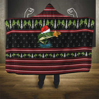 Merry Fishmas Christmas Hooded Blanket Xmas Holiday Patterns - Wonder Print Shop