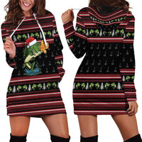 Merry Fishmas Christmas Hoodie Dress Xmas Holiday Patterns - Wonder Print Shop