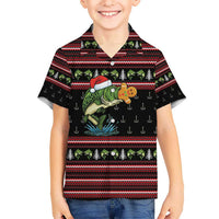 Merry Fishmas Christmas Kid Hawaiian Shirt Xmas Holiday Patterns - Wonder Print Shop