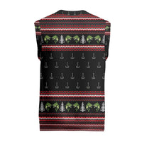 Merry Fishmas Christmas Knitted V-Neck Vest Xmas Holiday Patterns - Wonder Print Shop