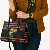 Merry Fishmas Christmas Leather Bag Xmas Holiday Patterns - Wonder Print Shop