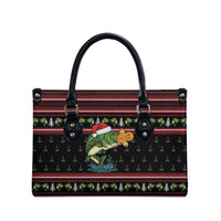 Merry Fishmas Christmas Leather Bag Xmas Holiday Patterns - Wonder Print Shop
