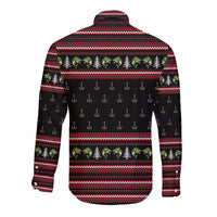 Merry Fishmas Christmas Long Sleeve Button Shirt Xmas Holiday Patterns - Wonder Print Shop
