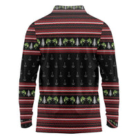 Merry Fishmas Christmas Long Sleeve Polo Shirt Xmas Holiday Patterns - Wonder Print Shop