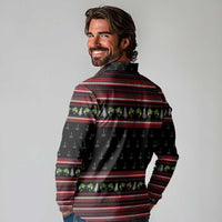 Merry Fishmas Christmas Long Sleeve Polo Shirt Xmas Holiday Patterns - Wonder Print Shop