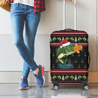 Merry Fishmas Christmas Luggage Cover Xmas Holiday Patterns - Wonder Print Shop