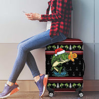 Merry Fishmas Christmas Luggage Cover Xmas Holiday Patterns - Wonder Print Shop