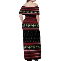 Merry Fishmas Christmas Off Shoulder Maxi Dress Xmas Holiday Patterns - Wonder Print Shop