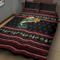 Merry Fishmas Christmas Quilt Bed Set Xmas Holiday Patterns - Wonder Print Shop