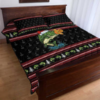 Merry Fishmas Christmas Quilt Bed Set Xmas Holiday Patterns - Wonder Print Shop