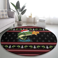 Merry Fishmas Christmas Round Carpet Xmas Holiday Patterns - Wonder Print Shop