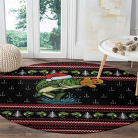 Merry Fishmas Christmas Round Carpet Xmas Holiday Patterns - Wonder Print Shop