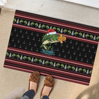 Merry Fishmas Christmas Rubber Doormat Xmas Holiday Patterns - Wonder Print Shop
