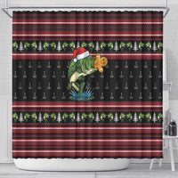 Merry Fishmas Christmas Shower Curtain Xmas Holiday Patterns - Wonder Print Shop