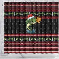 Merry Fishmas Christmas Shower Curtain Xmas Holiday Patterns - Wonder Print Shop