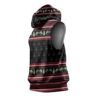 Merry Fishmas Christmas Sleeveless Hoodie Xmas Holiday Patterns - Wonder Print Shop