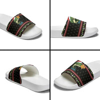 Merry Fishmas Christmas Slide Sandals Xmas Holiday Patterns - Wonder Print Shop