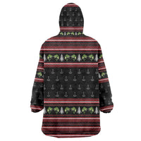 Merry Fishmas Christmas Wearable Blanket Hoodie Xmas Holiday Patterns - Wonder Print Shop