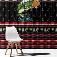 Merry Fishmas Christmas Window Curtain Xmas Holiday Patterns - Wonder Print Shop