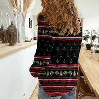 Merry Fishmas Christmas Women Casual Shirt Xmas Holiday Patterns - Wonder Print Shop