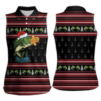 Merry Fishmas Christmas Women Sleeveless Polo Shirt Xmas Holiday Patterns - Wonder Print Shop