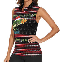 Merry Fishmas Christmas Women Sleeveless Polo Shirt Xmas Holiday Patterns - Wonder Print Shop