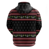 Merry Fishmas Christmas Zip Hoodie Xmas Holiday Patterns - Wonder Print Shop