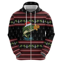 Merry Fishmas Christmas Zip Hoodie Xmas Holiday Patterns - Wonder Print Shop