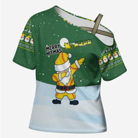 Merry Hitsmas Christmas Yall Christmas Cross Shoulder Shirt Xmas Holiday Patterns - Wonder Print Shop