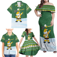 Merry Hitsmas Christmas Yall Christmas Family Matching Off Shoulder Maxi Dress and Hawaiian Shirt Xmas Holiday Patterns - Wonder Print Shop