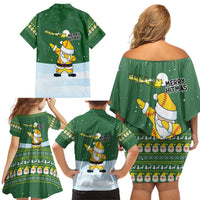 Merry Hitsmas Christmas Yall Christmas Family Matching Off Shoulder Short Dress and Hawaiian Shirt Xmas Holiday Patterns - Wonder Print Shop