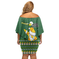 Merry Hitsmas Christmas Yall Christmas Family Matching Off Shoulder Short Dress and Hawaiian Shirt Xmas Holiday Patterns - Wonder Print Shop