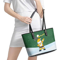 Merry Hitsmas Christmas Yall Christmas Leather Tote Bag Xmas Holiday Patterns - Wonder Print Shop