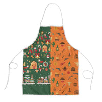 Merry Kiss My Texas Christmas Apron Xmas Holiday Patterns - Wonder Print Shop