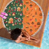 Merry Kiss My Texas Christmas Beach Blanket Xmas Holiday Patterns - Wonder Print Shop