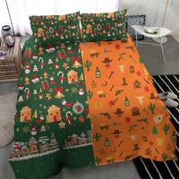 Merry Kiss My Texas Christmas Bedding Set Xmas Holiday Patterns - Wonder Print Shop