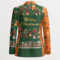 Merry Kiss My Texas Christmas Blazer Xmas Holiday Patterns - Wonder Print Shop