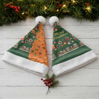 Merry Kiss My Texas Christmas Santa Hat Xmas Holiday Patterns - Wonder Print Shop