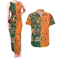 Merry Kiss My Texas Christmas Couples Matching Tank Maxi Dress and Hawaiian Shirt Xmas Holiday Patterns - Wonder Print Shop